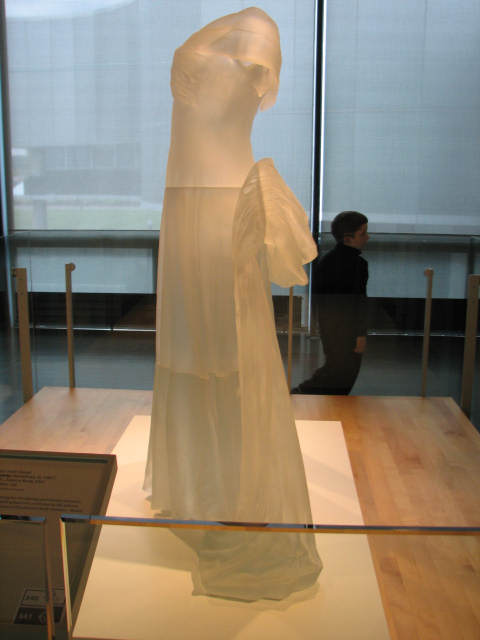 glass dress from the side