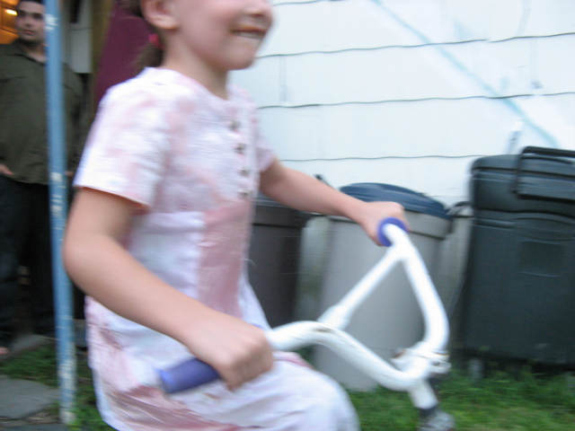 biking in a dress