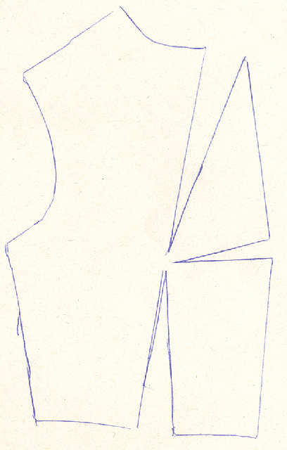 three darts toward the right