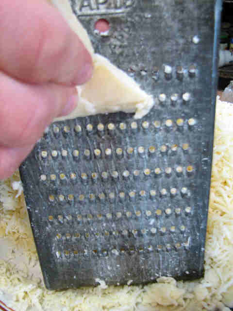 Grate the cheese