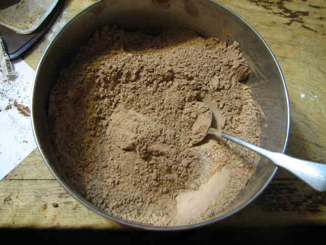 here we're mixing the dry ingredients