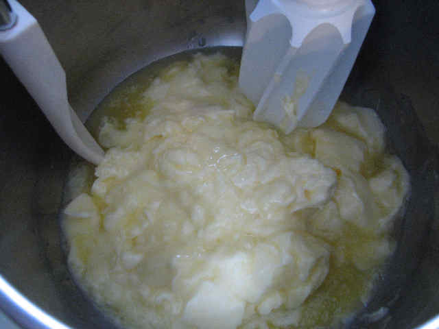 butter in the mixer